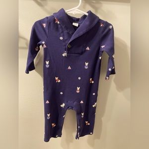 Janie and Jack cowl neck long sleeve romper.